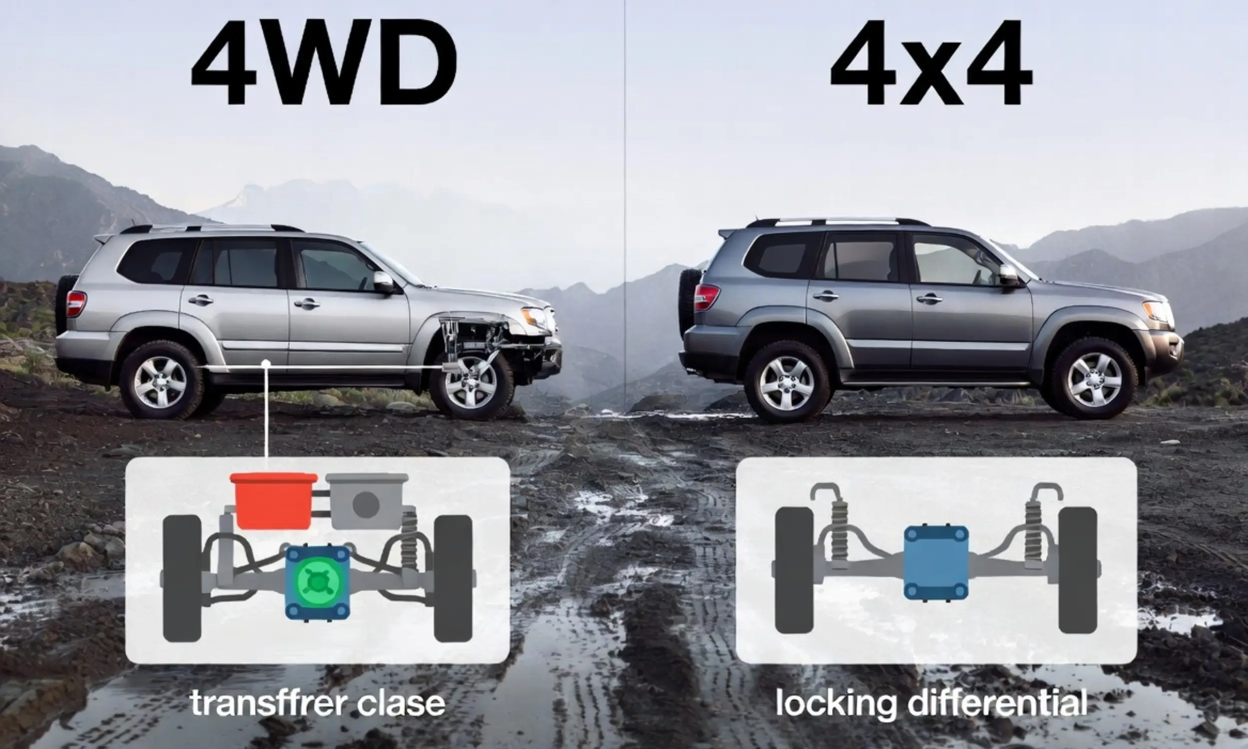 difference between 4wd and 4x4