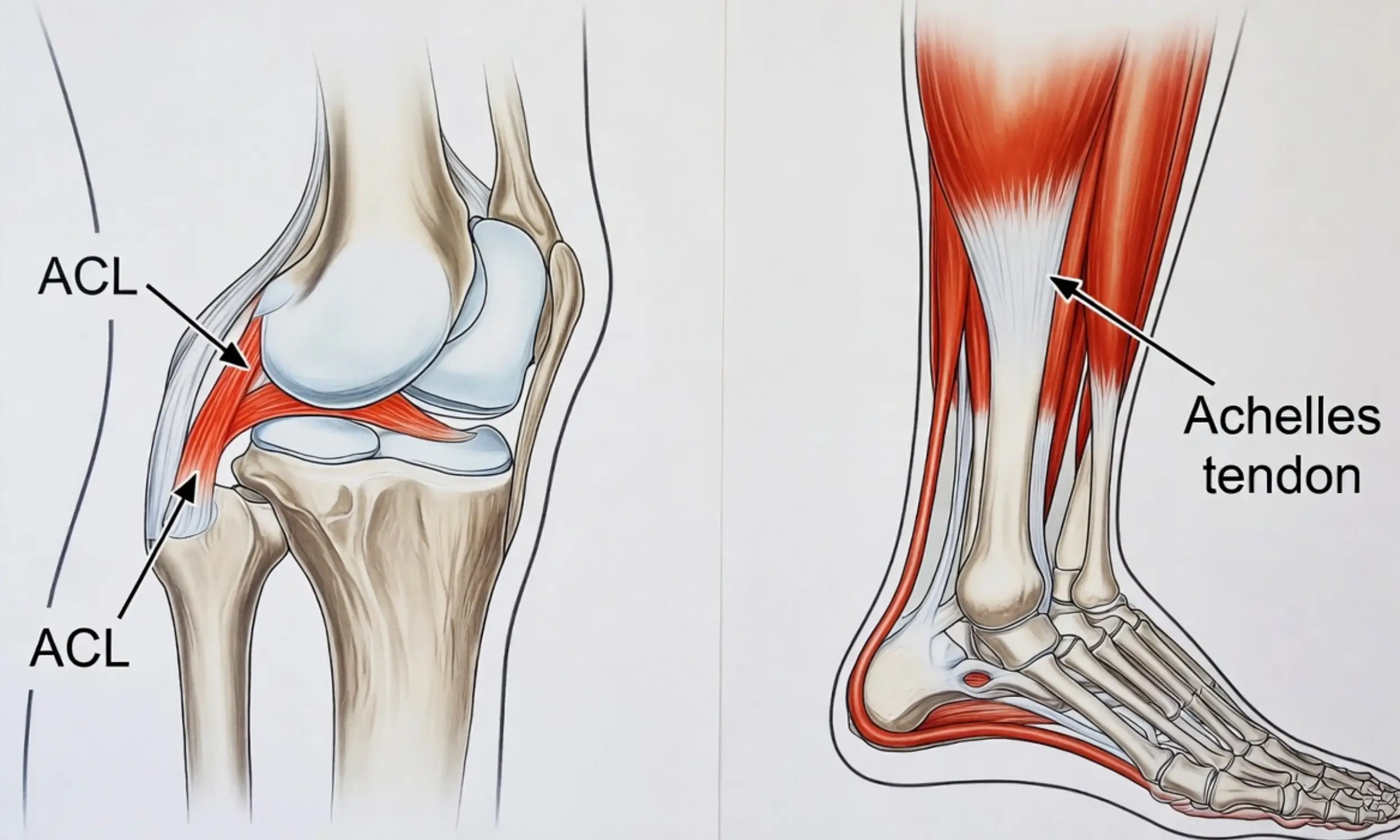 difference between acl and achilles