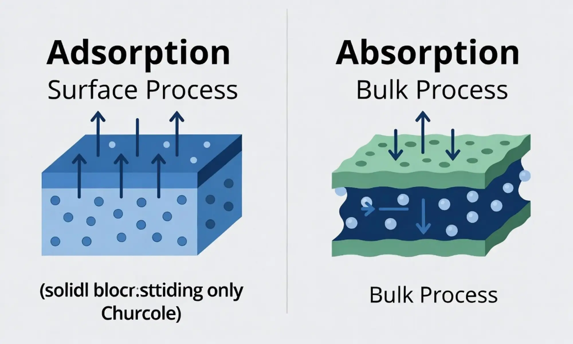 difference between adsorption and absorption