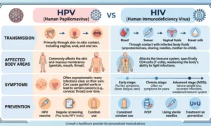 difference between hpv and hiv