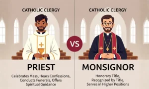 difference between priest and monsignor