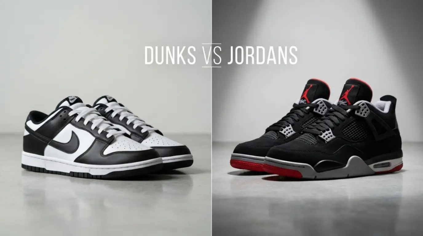 difference between dunks and jordans