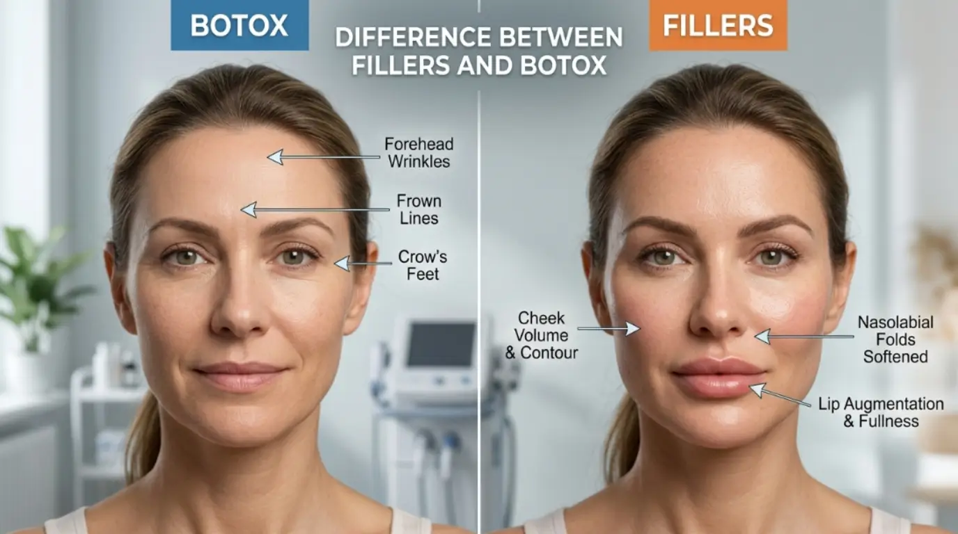 difference between fillers and botox