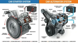 difference between starter and alternator