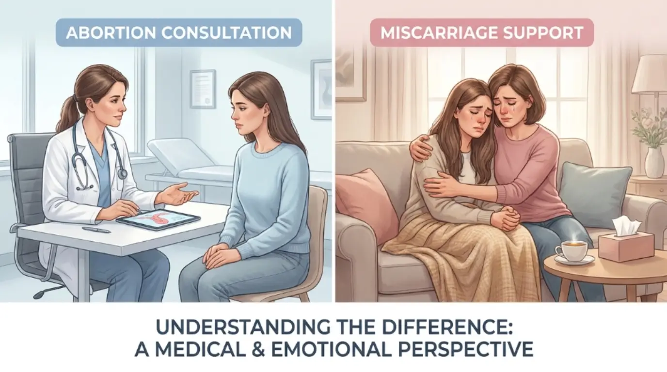 difference between abortion and miscarriage