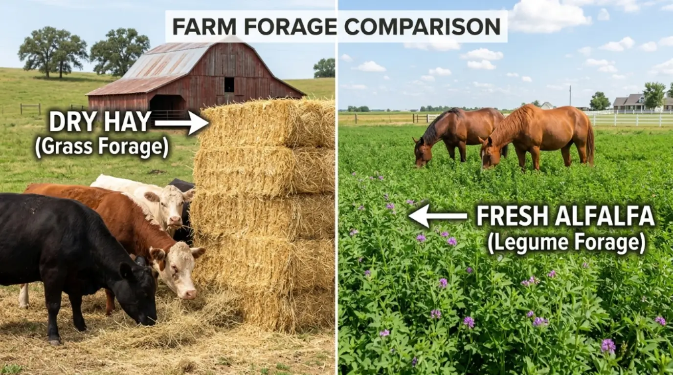 difference between hay and alfalfa