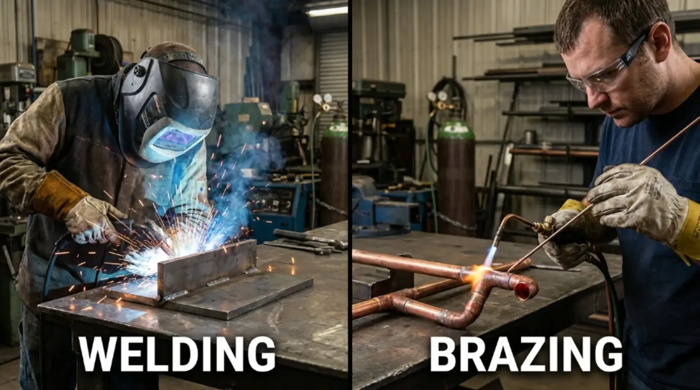 difference between welding and brazing