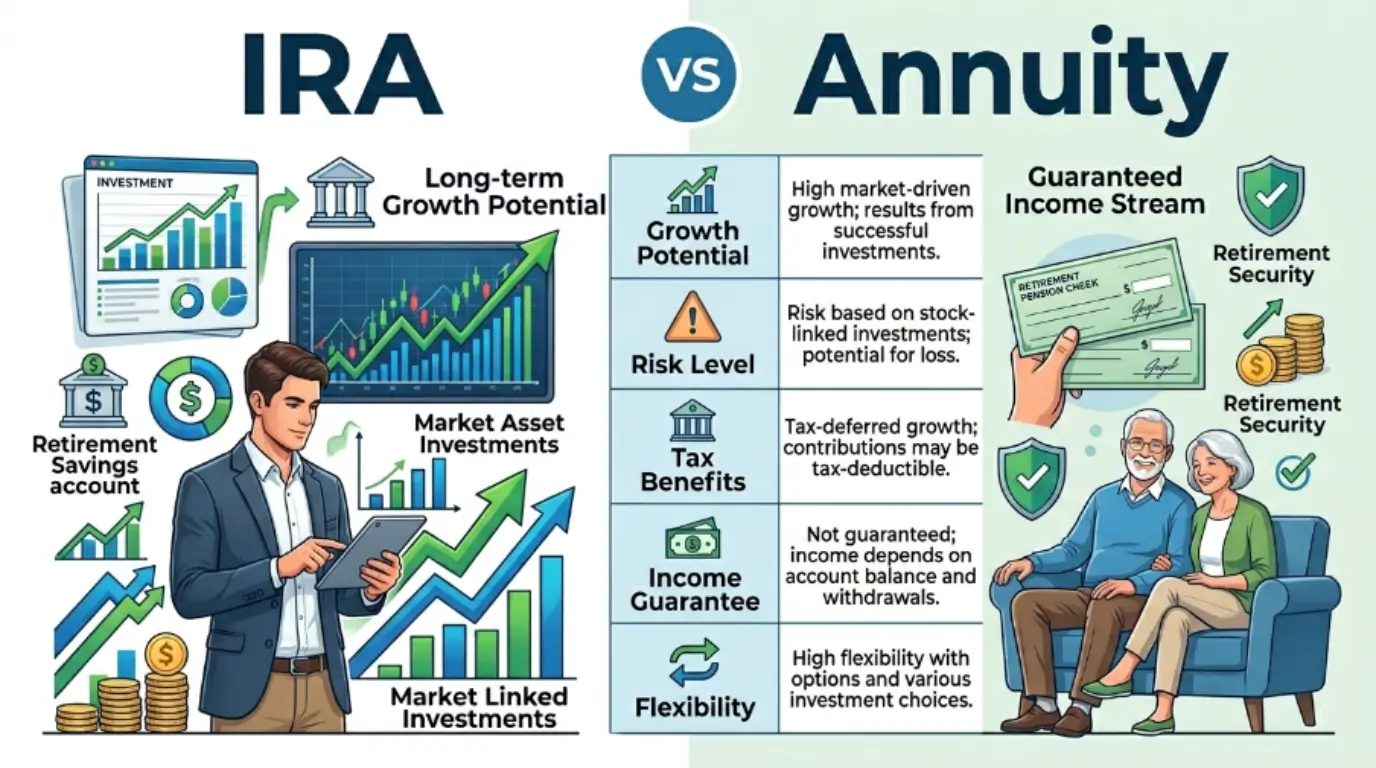 difference between ira and annuity